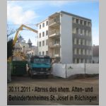 30.11.2011, Abriss des ehem. Alten- und Behindertenheimes St. Josef in Rilchingen