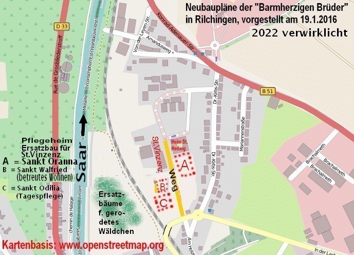 Jan. 2016 - Neubauplaene, Bruedergelaende in Rilchingen, 2022 verwirklicht