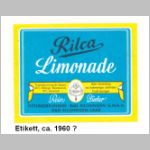 RILCA-Limonade, Etikett, Firma Gesundbrunnen Rilchingen
